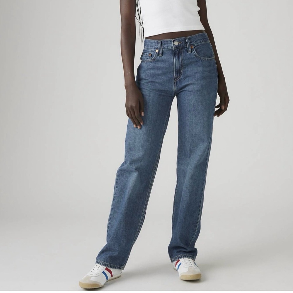 Levi's Straight Leg Jeans in Dark Blue Denim - Picture 2 of 5